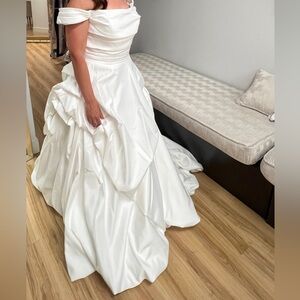 Elegant Off-Shoulder White Gown